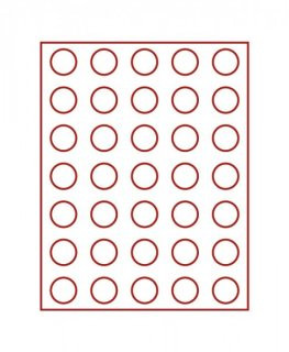 Lindner Münzenbox 2104 - rund - Standard / rote Einlage