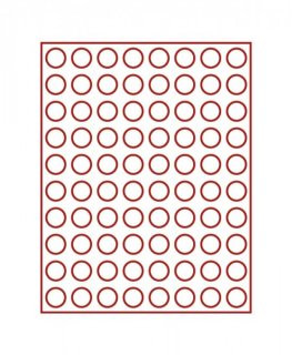 Lindner MüÂ�nzenbox 2108 - rund - Standard / rote Einlage