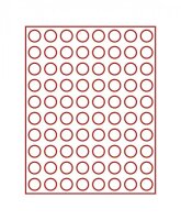 Lindner M&uuml;nzbox 2108 - rund - Standard / rote Einlage