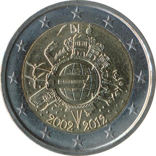 Belgien 2 Euro 2012 - EinfüÂ�hrung Euro-Bargeld*