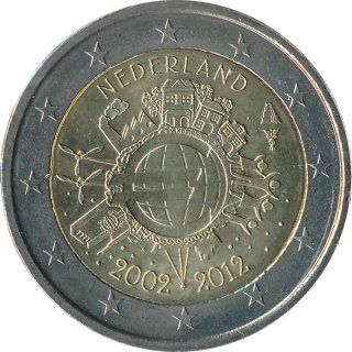 Niederlande 2 Euro 2012 - EinfüÂ�hrung Euro-Bargeld*