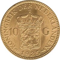 Niederlande - 10 Gulden Wilhelmina Gold