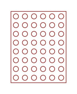 Lindner Münzenbox 2549 - rund - Standard / rote Einlage