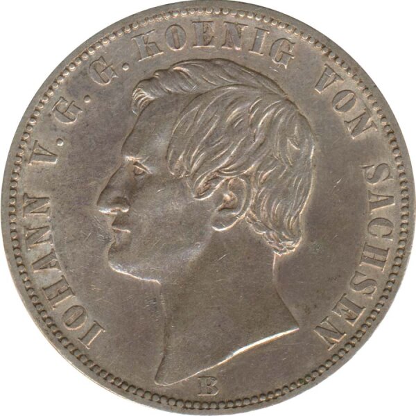Sachsen Siegestaler 1871 Johann Silber*