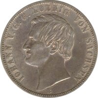 Sachsen Siegestaler 1871 Johann Silber*