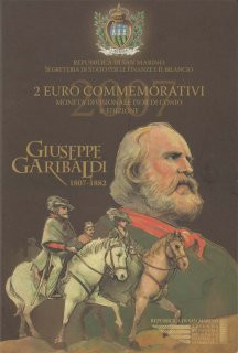 San Marino 2 Euro 2007 Giuseppe Garibaldi im Folder*