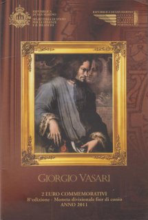 San Marino 2 Euro 2011 Giorgio Vasari im Folder*