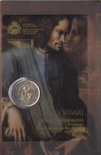 San Marino 2 Euro 2011 Giorgio Vasari im Folder*