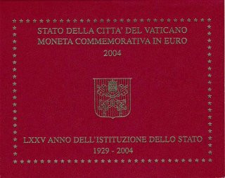 Vatikan 2 Euro 2004 75 Jahre Vatikanstaat im Folder*