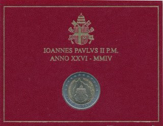 Vatikan 2 Euro 2004 75 Jahre Vatikanstaat im Folder*