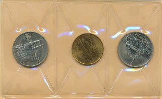 DDR Satz aus 2x 5 Mark 1989 A Thomas M�ntzer verschweisst im orig. Etui*