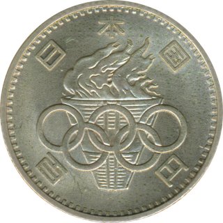 Japan 100 Yen 1964 Olympiade in Tokyo Silber*