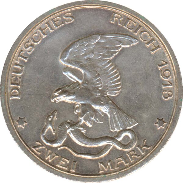 Preussen 2 Mark 1913 100 Jahre Sieg &uuml;ber Napoleon Silber*
