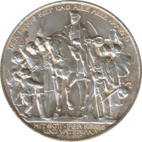 Preussen 2 Mark 1913 100 Jahre Sieg &uuml;ber Napoleon Silber*