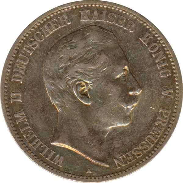 Preussen 5 Mark 1906 A Wilhelm II Silber*