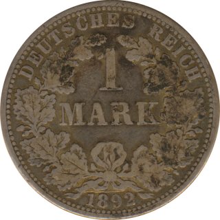 Deutsches Reich 1 Mark 1892 A Silber*