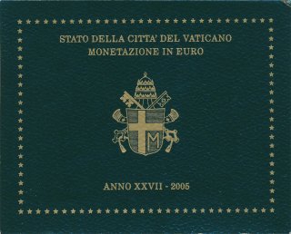 Vatikan KMS 2005 Johannes Paul II verpackt im Folder*