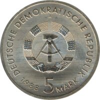 DDR 5 Mark 1988 A Überseehafen in Rostock*