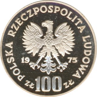 Polen 100 Zlotych 1975 PP Helena Modrzejewska Silber*