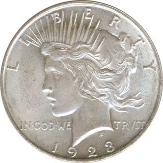 USA 1 Dollar 1923 D Peace Type Silber*