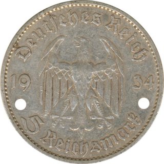 Drittes Reich 5 Mark 1934 A Garnisonskirche mit Datum Silber*