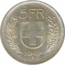 Schweiz 5 Franken 1967 B Hirtenb�ste Silber*