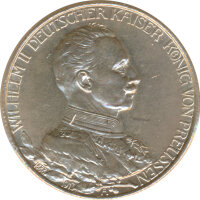 Preussen 2 Mark 1913 25. Regierungsjubil&auml;um Silber*