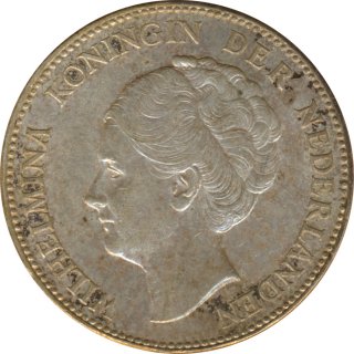 Niederlande 1 Gulden 1939 Wilhelmina Silber*