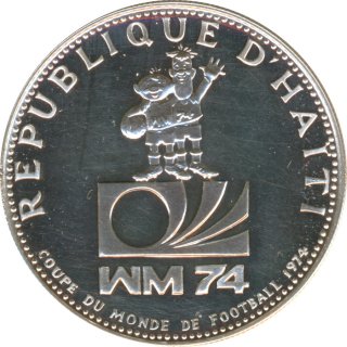 Haiti 25 Gourdes 1973 Fussball-WM 1974 In Deutschland...