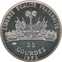 Haiti 25 Gourdes 1973 Fussball-WM 1974 In Deutschland...