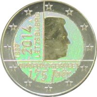Luxemburg 2 Euro 2014 - Unabh&auml;ngigkeit - Hologramm*